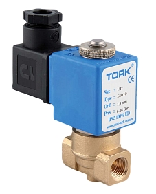 Клапан соленоидный для перегретой воды и пара 2/2 ходовой прямого действия нормально закрытый TORK T-B 200 Клапаны / вентили