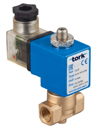 Клапан соленоидный общепромышленный 3/2 ходовой прямого действия нормально закрытый TORK S1017.01.010 Клапаны / вентили