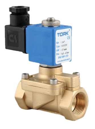 Клапан соленоидный 2/2 ходовой непрямого действия нормально закрытый требующий минимального перепада давления TORK T-GZ 102 S102002125N S1020.02 Клапаны / вентили